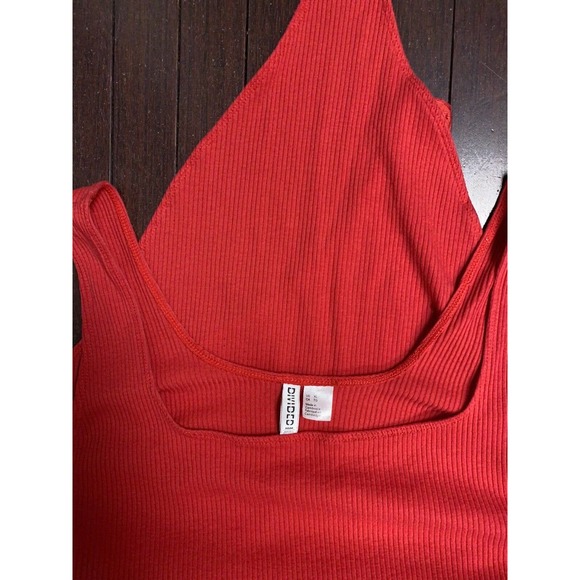 H&M Red Ribbed Sleeveless Blouse - Picture 5 of 7